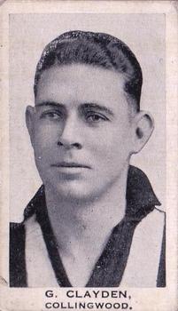 1934 Godfrey Phillips Victorian League and Association Footballers #1 George Clayden Front